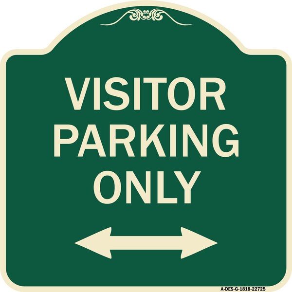 Visitor Parking Visitor Parking Heavy-Gauge Aluminum Architectural Sign, 18" x 18", G-1818-22725